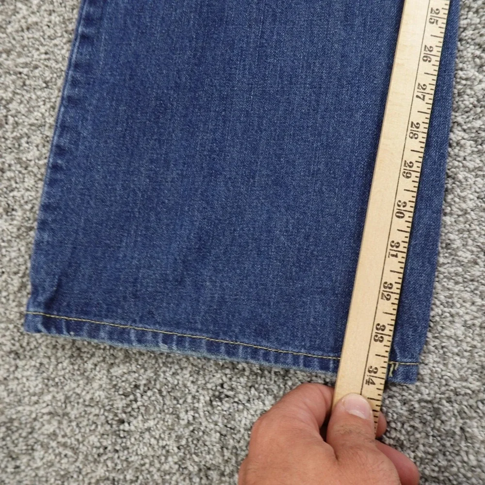 VTG Plugg Jeans Mens 38X34 Dark Blue Denim Wide Leg Slim Straight Grunge Rap Y2K